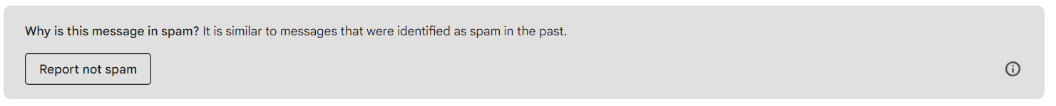 Gmail Not Spam